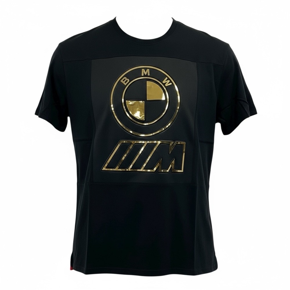 KRISP Black /Gold BMW M Motorsport Logo Graphic T Shirt Womens 3XL (M3)‎